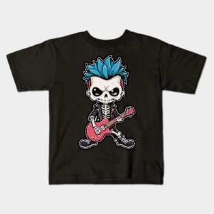 Punk Rock Skeleton 2 Kids T-Shirt